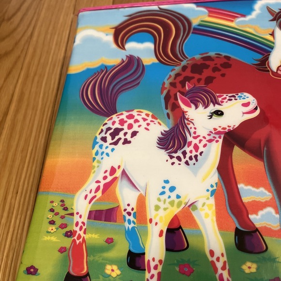 Lisa Frank Rainbow Chaser Lollipop Horses 3-Ring Zipper Binder - Picture 2 of 16